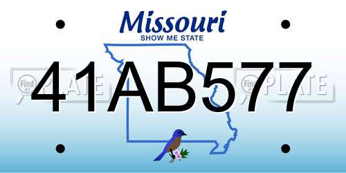 41AB577 Missouri License Plate