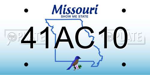 41AC10 Missouri License Plate