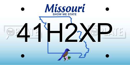41H2XP Missouri License Plate