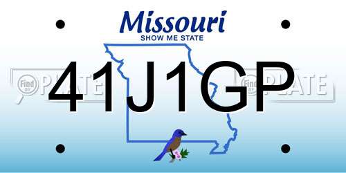 41J1GP Missouri License Plate