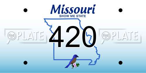 420 Missouri License Plate