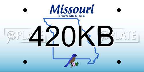 420KB Missouri License Plate