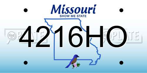 4216HO Missouri License Plate