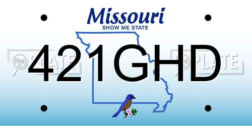 421GHD Missouri License Plate