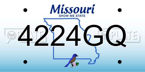 4224GQ Missouri License Plate