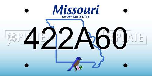 422A60 Missouri License Plate