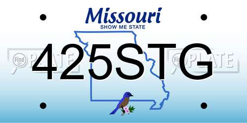 425STG Missouri License Plate