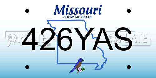 426YAS Missouri License Plate