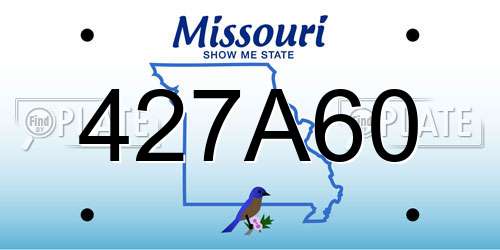 427A60 Missouri License Plate