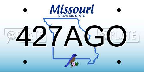 427AGO Missouri License Plate