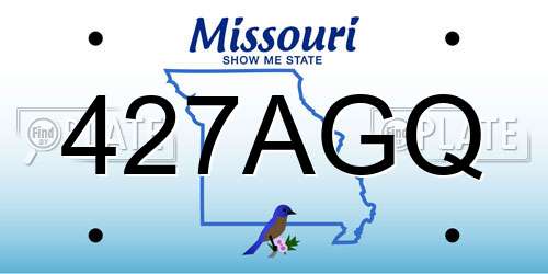 427AGQ Missouri License Plate