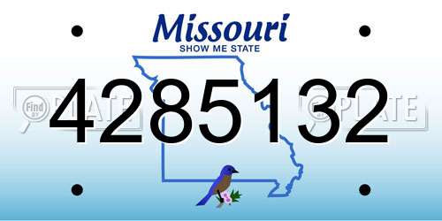 4285132 Missouri License Plate