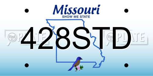 428STD Missouri License Plate