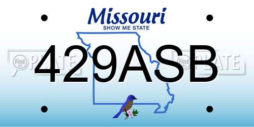 429ASB Missouri License Plate
