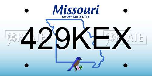 429KEX Missouri License Plate