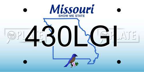 430LGI Missouri License Plate