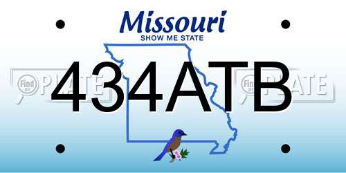434ATB Missouri License Plate