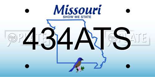 434ATS Missouri License Plate