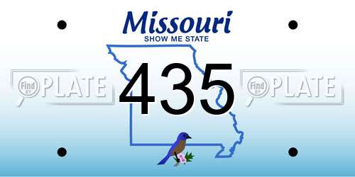 435 Missouri License Plate