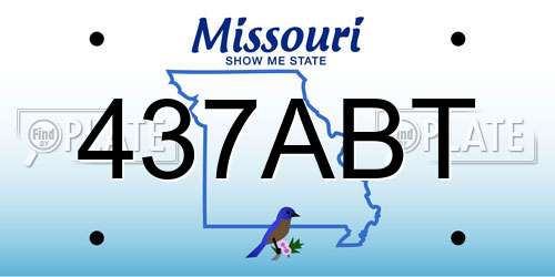 437ABT Missouri License Plate