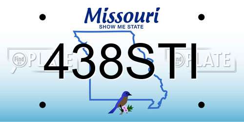438STI Missouri License Plate
