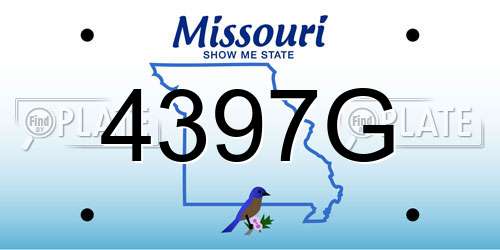 4397G Missouri License Plate