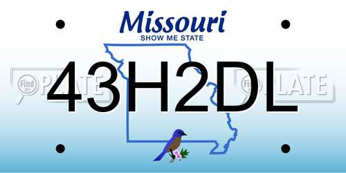 43H2DL Missouri License Plate