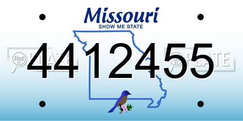 4412455 Missouri License Plate