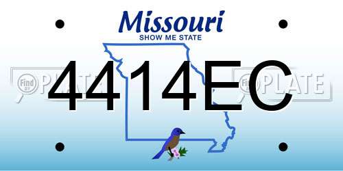 4414EC Missouri License Plate