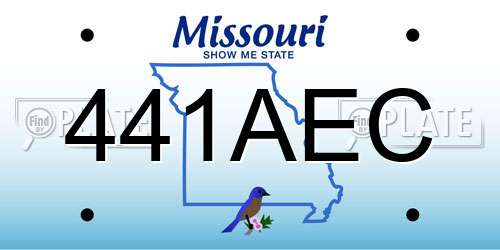 441AEC Missouri License Plate