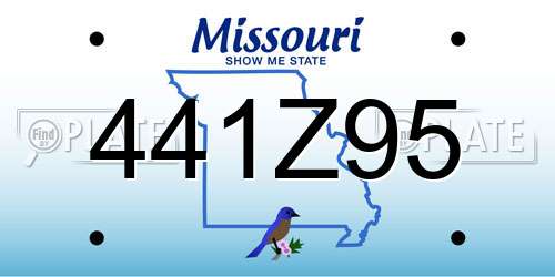 441Z95 Missouri License Plate