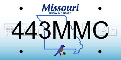 443MMC Missouri License Plate