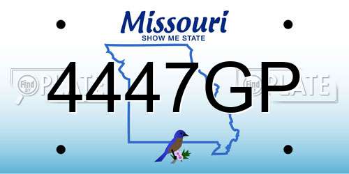 4447GP Missouri License Plate