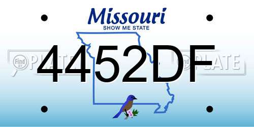 4452DF Missouri License Plate