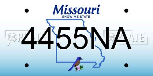 4455NA Missouri License Plate