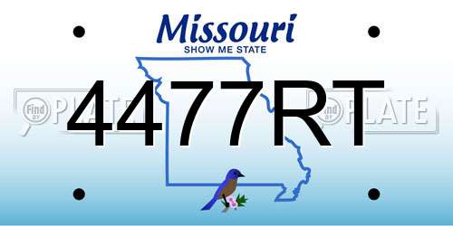 4477RT Missouri License Plate