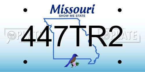 447TR2 Missouri License Plate