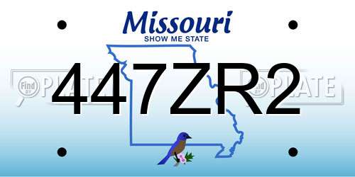 447ZR2 Missouri License Plate