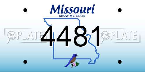 4481 Missouri License Plate
