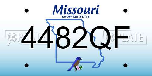 4482QF Missouri License Plate