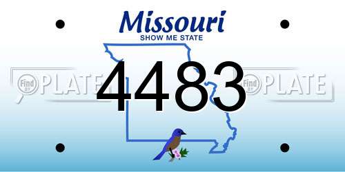4483 Missouri License Plate