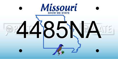 4485NA Missouri License Plate