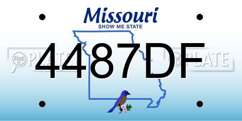 4487DF Missouri License Plate
