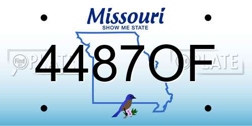 4487OF Missouri License Plate
