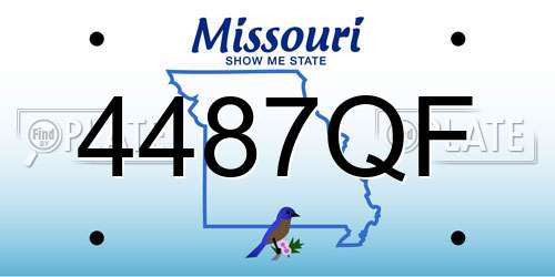 4487QF Missouri License Plate