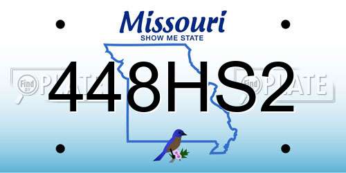 448HS2 Missouri License Plate