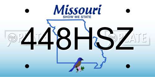 448HSZ Missouri License Plate