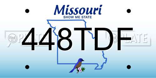 448TDF Missouri License Plate