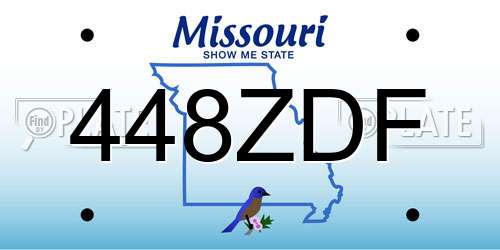 448ZDF Missouri License Plate