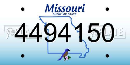 4494150 Missouri License Plate